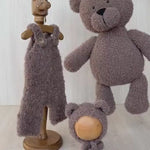 Boucle Knit Teddy Bear Toys in Different Sizes with Matching Newborn Bear Outfit, Newborn Knitted Teddy Bear Toy, Newborn Photography Props