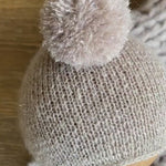 Newborn Knitted Blanket with Pom Pom Bonnet, Newborn Bonnet, Newborn Knit Blanket, Newborn photography props, Newborn props for photography