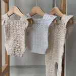 Crochet Newborn Ruffle Romper for Girl, Newborn Knitted Outfit for Girl, Newborn Photography Props, Crochet Coming Home Outfit for Girl