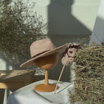 Western Newborn Cowboy Hat and Horse Toy Set, Felted Wool Newborn Photography Props, Baby Cowboy Photo Outfit