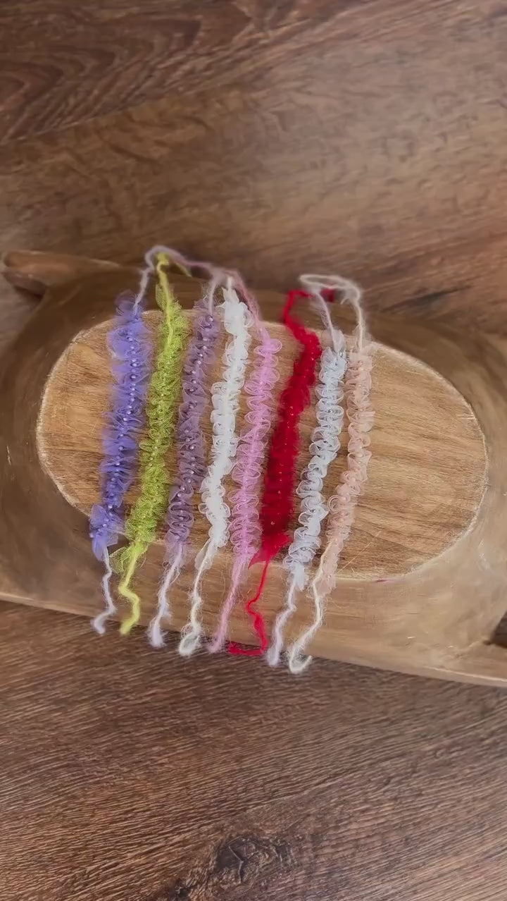 Colorful Newborn Headband for Girl, Newborn Photography Props, Newborn Girl Coming Home Outfit, Newborn Girl Headband, Baby Girl Bow Tieback