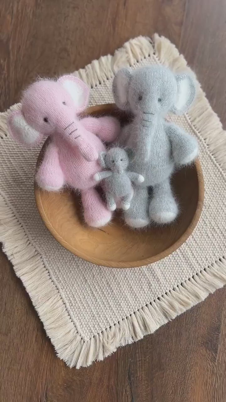 Newborn Elephant Toy for Birthday Gift, Elephant Photo Props, Elephant Crochet Toy, Newborn Photography Props, New Baby Gift Elephant Toy