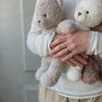 Boucle Knitted Teddy Bear Toy for Newborn Photography Prop, Newborn Knitted Teddy Bear Toy, Big Teddy Bear Toy for Baby, Newborn Bear Props