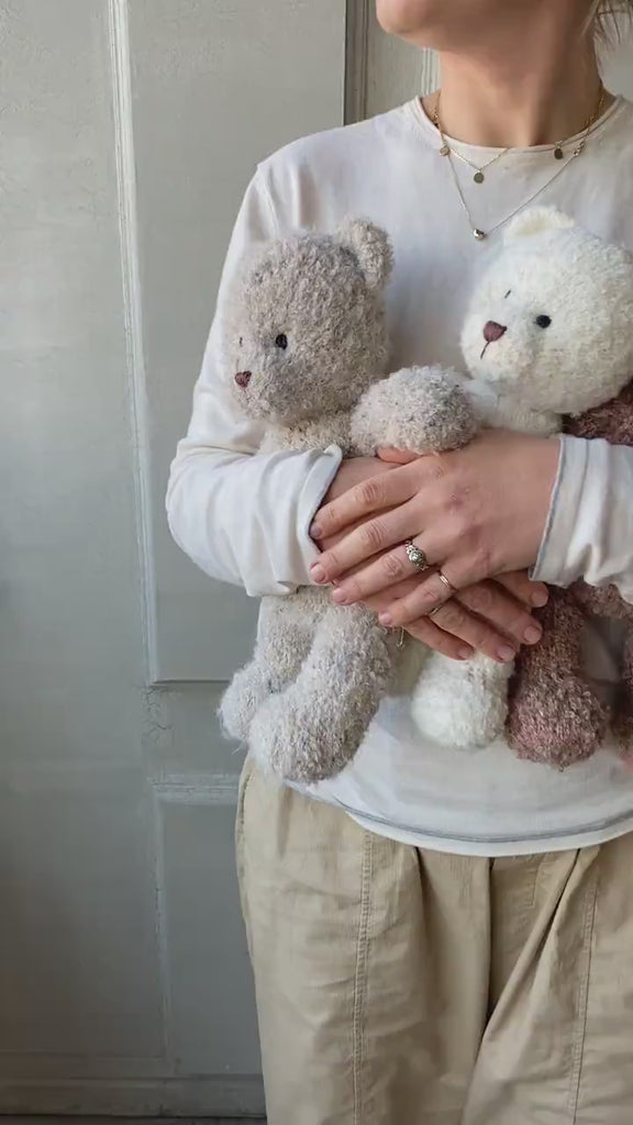 Boucle Knitted Teddy Bear Toy for Newborn Photography Prop, Newborn Knitted Teddy Bear Toy, Big Teddy Bear Toy for Baby, Newborn Bear Props