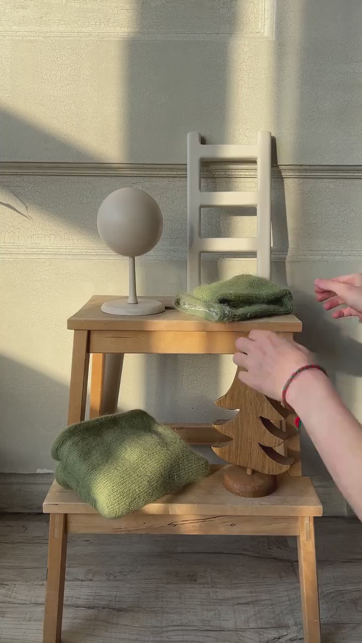 Newborn Sleep Hat and Wrap Sets Christmas Photography Set, Christmas Newborn Photography Props, Newborn Knitted Photo Props for Christmas