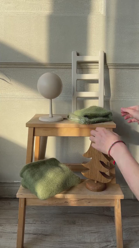 Newborn Sleep Hat and Wrap Sets Christmas Photography Set, Christmas Newborn Photography Props, Newborn Knitted Photo Props for Christmas