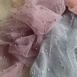 Pearl Bead Tulle Fabric for Newborn Photography Props, Newborn Wrap Pearl Beading Tulle Lace Fabric, Newborn Posing Fabric,Newborn Lace Wrap