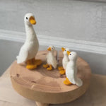 Small Goose Wool Toy, Needle Felted Goose Sculpture, Newborn Photography Props, Newborn Felted Photo Props, Felted Wool Goose Figurine Decor