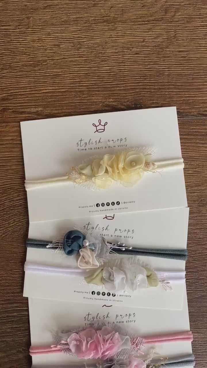 Flower Newborn Headband for Photography, Newborn Headband Girl, Newborn girl headband,Newborn photography props,Newborn photo props for Girl