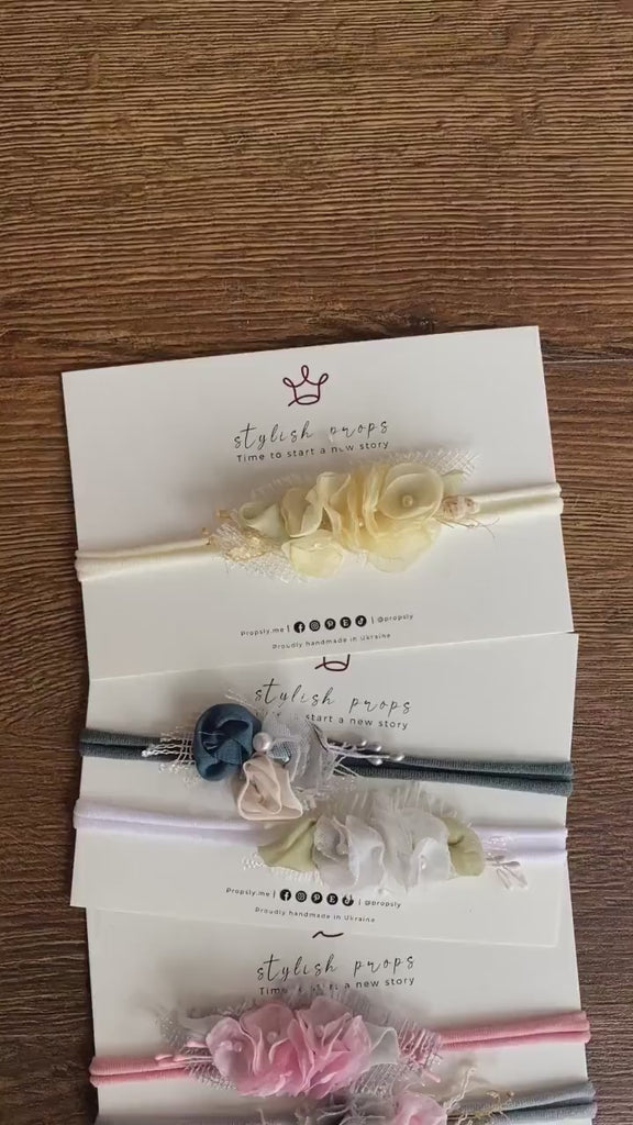 Flower Newborn Headband for Photography, Newborn Headband Girl, Newborn girl headband,Newborn photography props,Newborn photo props for Girl