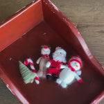 Knitted Newborn Christmas Toy, Newborn Santa Claus Toy, Newborn Snowman Toy, Knitted Newborn Photography Prop,Newborn Knitted Christmas Prop