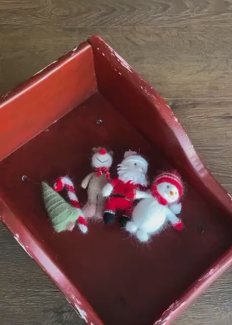 Knitted Newborn Christmas Toy, Newborn Santa Claus Toy, Newborn Snowman Toy, Knitted Newborn Photography Prop,Newborn Knitted Christmas Prop