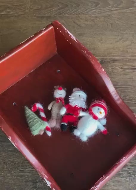 Knitted Newborn Christmas Toy, Newborn Santa Claus Toy, Newborn Snowman Toy, Knitted Newborn Photography Prop,Newborn Knitted Christmas Prop