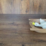 Baby Goose Stuff Animal for Newborn Photography Props, Newborn Knitted Duck Photo Prop, Newborn Goose toy, Baby Comforter Duck toy knitted