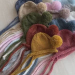 Newborn Knitted Bonnet with Wrap, Newborn Mohair Wrap, Newborn Knit Wrap, Newborn Props for Photography, Newborn Knit Hat, Newborn Bonnet