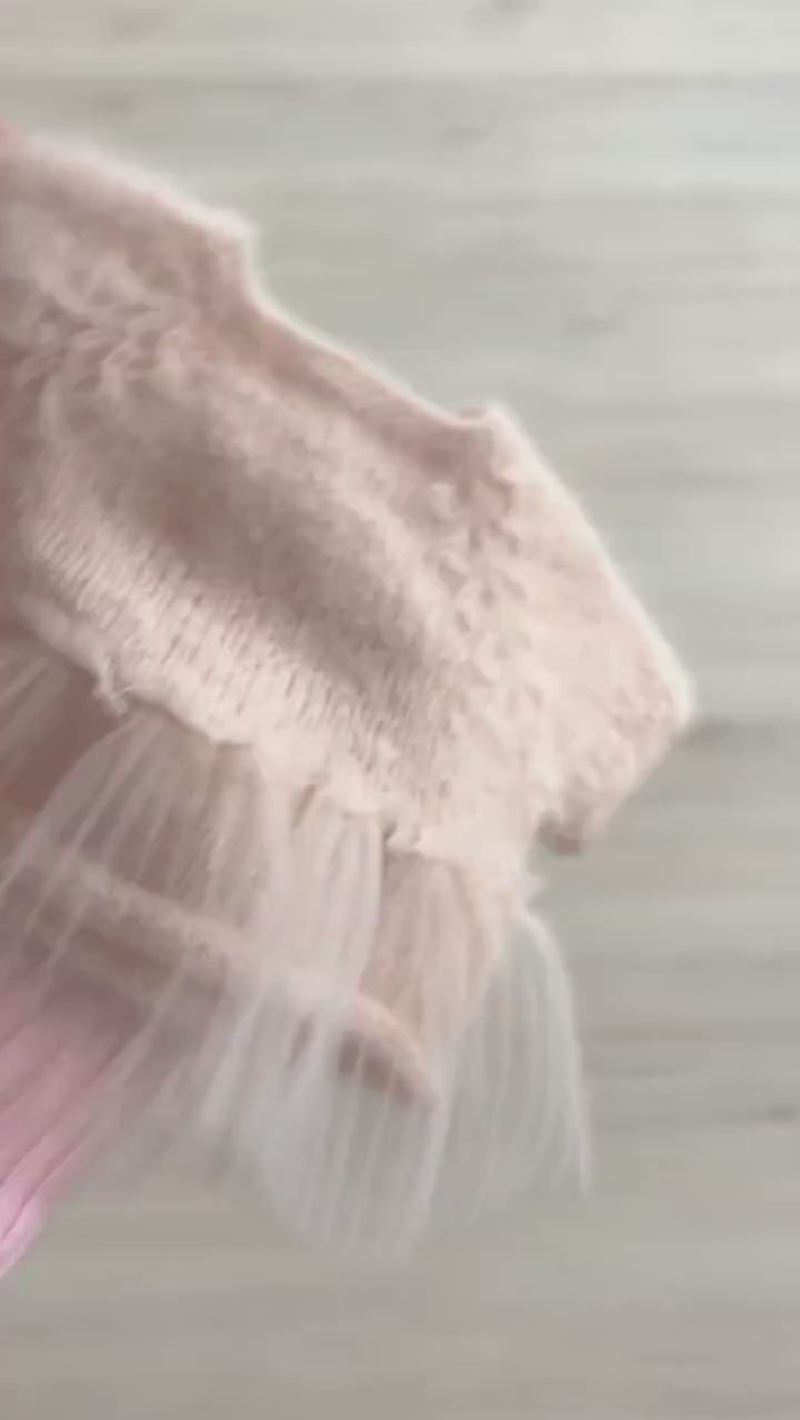 Newborn Knitted Romper for Girl with Headband, Newborn Girl Coming Home Outfit, Newborn Knitted Outfit, Newborn Girl Photo Props