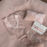 Peach Newborn Photography Props Set, Newborn Fabric Backdrop Beanbag, Natural rabbit fur, Newborn Posing Fabric, Newborn Posing Pillow