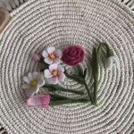 Newborn Felted Flowers Photo Toy, Needle Felted Mini Flowers, Newborn Felted Props for Girl, Newborn Photography Props, Felt Flower Decor