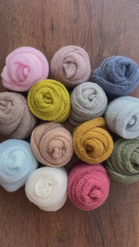 Newborn Knitted Wrap, Newborn Mohair Wrap, Newborn photo props, Newborn Stretch Wrap, Stretch Knit Wraps for Newborn photography Props