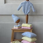 Newborn Cable Knitted Outfit, Newborn Coming Home Outfit,Newborn Cable Knit Hat,Newborn Knitted Outfit,Newborn Photography Props,Pom Pom Hat