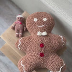 Christmas Gingerbread Pillow Decor, Plush Gingerbread Man Pillow for Christmas Newborn Photography props, Newborn Gingerbread Man Photo Prop