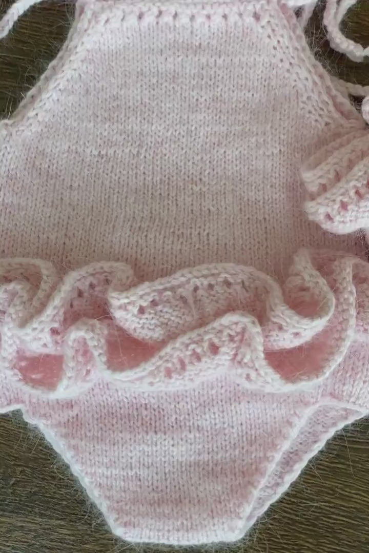 Newborn Girl Knitted Romper and Headband, Newborn Romper Girl,Newborn Girl Outfit,Newborn Photography Props,Newborn Knitted Outfit Baby Girl