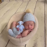 Baby Fluffy Knitted Toys for Newborn Photography, Newborn Teddy Bear Toy, Newborn Knitted Toys, Newborn Photography Props, Newborn Bear Toy